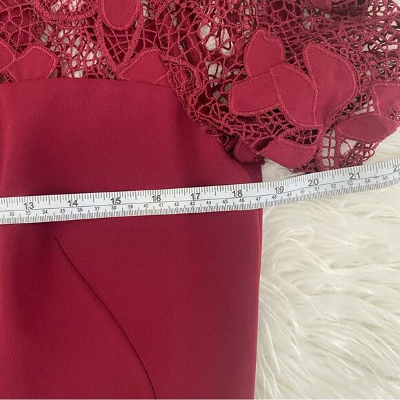 Ann Taylor Wine Burgundy Crochet Top Dress Sz 6 - Picture 10 of 12